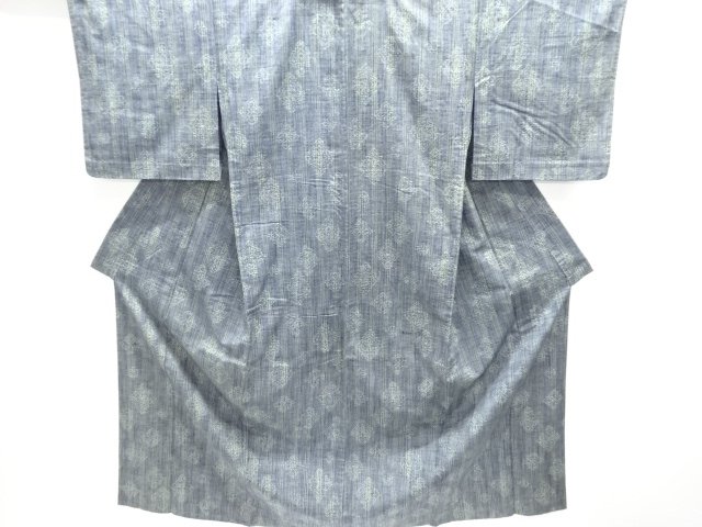 JAPANESE KIMONO / HITOE TSUMUGI / WOVEN RHOMBUS CREST 